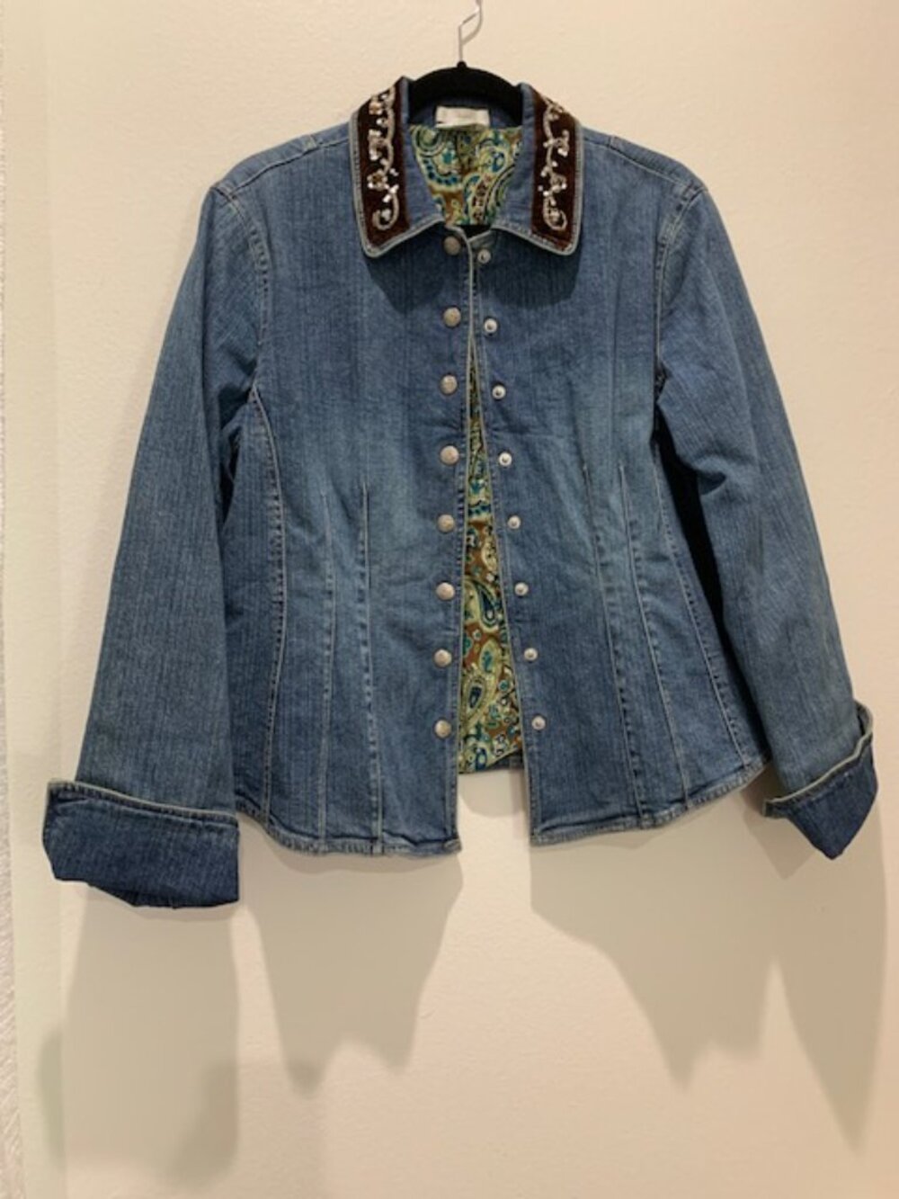 Christopher & Banks Jean Jacket Size Large - Picture 11 of 12